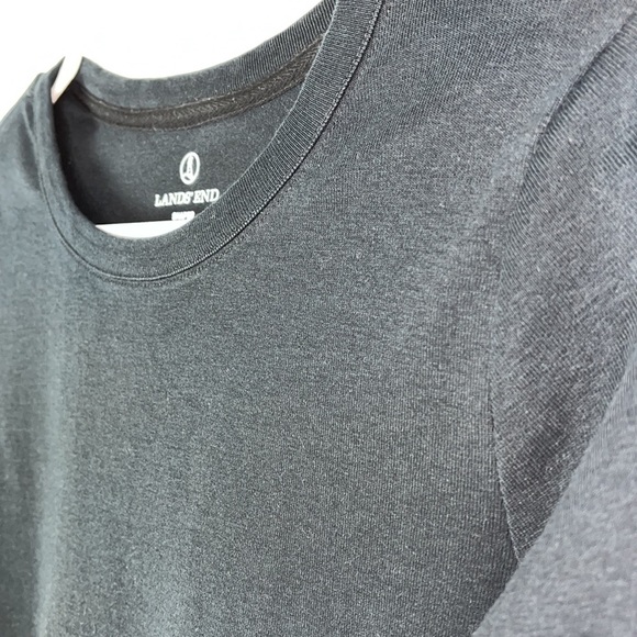 Land's End shaped crew neck long sleeve popover tee Sz XS - Picture 5 of 10